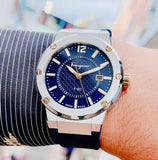  Shop Authentic Salvatore Ferragamo F-80 Blue Dial Blue Rubber Strap Watch For Men - SFHY01122 - Luxxuri