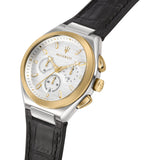  Shop Authentic Maserati Triconic Chronograph White Dial Black Leather Strap Watch For Men - R8871639004 - Luxxuri