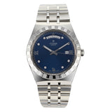  Shop Authentic Tudor Royal Automatic Diamonds Blue Dial Silver Steel Strap Watch for Men - M28600-0006 - Luxxuri