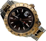  Shop Authentic Versace Hellenyium GMT Black Dial Two Tone Steel Strap Watch for Men - V11040015 - Luxxuri