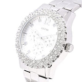  Shop Authentic Guess Dazzler Diamonds Silver Dial Silver Steel Strap Watch for Women - W0335L1 - Luxxuri