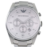  Shop Authentic Emporio Armani Sportivo Chronograph Silver Dial Silver Steel Strap Watch For Men - AR5963 - Luxxuri