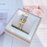  Shop Authentic Gucci G-Frame Floral Mother of Pearl Dial White Leather Strap Watch For Women - YA147407 - Luxxuri
