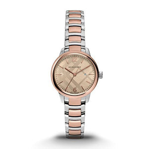  Shop Authentic Burberry The Classic Rose Gold Dial Two Tone Steel Strap Watch for Women - BU10117 - Luxxuri