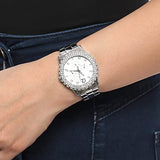  Shop Authentic Guess Dazzler Diamonds Silver Dial Silver Steel Strap Watch for Women - W0335L1 - Luxxuri