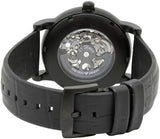  Shop Authentic Emporio Armani Meccanico Automatic Skeleton Dial Black Leather Strap Watch For Men - AR60008 - Luxxuri