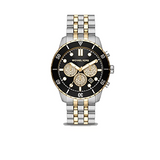  Shop Authentic Michael Kors Cunningham Chronograph Black Dial Two Tone Steel Strap Watch For Men - MK8964 - Luxxuri
