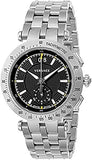  Shop Authentic Versace V-Race Sport Black Dial Silver Steel Strap Watch for Men - VAH010016 - Luxxuri
