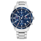  Shop Authentic Tommy Hilfiger Jimmy Chronograph Quartz Blue Dial Silver Steel Strap Watch For Men - 1791949 - Luxxuri