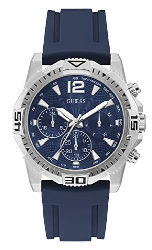  Shop Authentic Guess Commander Blue Dial Blue Rubber Strap Watch for Men - GW0211G1 - Luxxuri