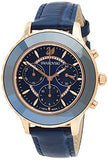  Shop Authentic Swarovski Octea Lux Chrono Blue Dial Blue Leather Strap Watch for Women - 5563480 - Luxxuri