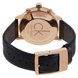  Shop Authentic Calvin Klein Post Minimal Chronograph Rose Gold Dial Black Leather Strap Watch for Men - K7627201 - Luxxuri