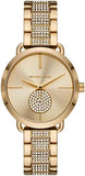  Shop Authentic Michael Kors Portia Three-Hand Crystals Gold Dial Gold Steel Strap Watch for Women - MK4602 - Luxxuri