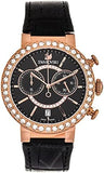  Shop Authentic Swarovski Citra Sphere Chronograph Black Dial Black Leather Strap Watch for Women - 5055209 - Luxxuri