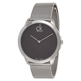  Shop Authentic Calvin Klein Minimalist Black Dial Silver Mesh Bracelet Watch for Men - K3M2112X - Luxxuri