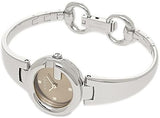  Shop Authentic Gucci Guccissima Quartz Diamonds Brown Dial Silver Steel Strap Watch For Women - YA134503 - Luxxuri