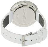  Shop Authentic Calvin Klein Chic White Dial White Leather Strap Watch for Women - K7N23TK2 - Luxxuri