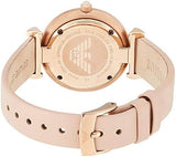  Shop Authentic Emporio Armani Gianni T-Bar Quartz Rose Gold Dial Pink Leather Strap Watch For Women - AR11001 - Luxxuri