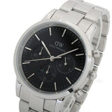  Shop Authentic Daniel Wellington Iconic Chronograph Link Black Dial Silver Steel Strap Watch For Men  - DW00100645 - Luxxuri