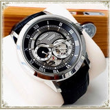  Shop Authentic Bulova BVA Classic Automatic Silver Dial Black Leather Strap Watch for Men - 96A135 - Luxxuri