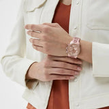  Shop Authentic Michael Kors Ritz Chronograph Rose Gold Dial Rose Gold Steel Strap Watch For Women - MK6753 - Luxxuri