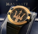  Shop Authentic Maserati Potenza Quartz Black Dial Black Leather Strap Watch For Men - R8851108032 - Luxxuri