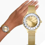  Shop Authentic Swarovski Octea Nova Analog Gold Dial Gold Mesh Strap Watch for Women - 5649993 - Luxxuri