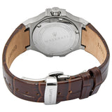  Shop Authentic Maserati Potenza Silver Dial Brown Leather Strap Watch For Women - R8851108506 - Luxxuri