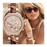  Shop Authentic Michael Kors Wren Diamonds Rose Gold Dial Two Tone Steel Strap Watch for Women - MK6159 - Luxxuri