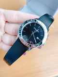  Shop Authentic Calvin Klein Steady Black Dial Black Leather Strap Watch for Women - K7Q211C1 - Luxxuri