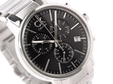  Shop Authentic Calvin Klein Post Minimal Chronograph Black Dial Silver Steel Strap Watch for Men - K7627161 - Luxxuri
