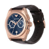  Shop Authentic Emporio Armani Claudio Chronograph Blue Dial Brown Leather Strap Watch For Men - AR11554 - Luxxuri