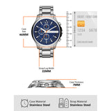  Shop Authentic Armani Exchange Hampton Chronograph Blue Dial Silver Steel Strap Watch For Men - AX2155 - Luxxuri