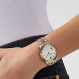  Shop Authentic Versace Audrey Quartz White Dial Two Tone Steel Strap Watch for Women - VELR00519 - Luxxuri