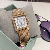  Shop Authentic Guess Highline Off White Dial Rose Gold Stainless Steel Mesh Strap Watch For Women - W0826L3 - Luxxuri