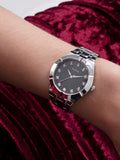  Shop Authentic Guess Crystalline Diamonds Black Dial Silver Steel Strap Watch for Women - GW0114L1 - Luxxuri