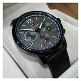  Shop Authentic Tommy Hilfiger London Chronograph Grey Dial Black Leather Strap Watch for Men - 1791533 - Luxxuri