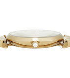  Shop Authentic Emporio Armani Gianni T Bar Analog Crystals Gold Dial Gold Steel Strap Watch For Women - AR11608 - Luxxuri