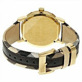  Shop Authentic Burberry The City Gold Dial Black Leather Strap Watch for Men - BU9032 - Luxxuri