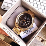  Shop Authentic Michael Kors Blair Quartz Black Dial Gold Steel Strap Watch For Women - MK6497 - Luxxuri