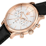  Shop Authentic Maserati Epoca Chronograph White Dial Black Leather Strap Watch For Men - R8871618016 - Luxxuri