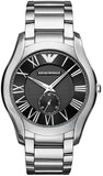  Shop Authentic Emporio Armani Valente Quartz Black Dial Silver Steel Strap Watch For Men - AR11086 - Luxxuri