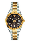  Shop Authentic Versace Hellenyium GMT Black Dial Two Tone Steel Strap Watch for Men - V11040015 - Luxxuri