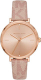  Shop Authentic Michael Kors Jayne Three Hand Rose Gold Dial Pink Leather Strap Watch For Women - MK7130 - Luxxuri