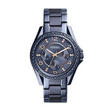  Shop Authentic Fossil Riley Quartz Blue Dial Blue Steel Strap Watch for Women - ES4294 - Luxxuri