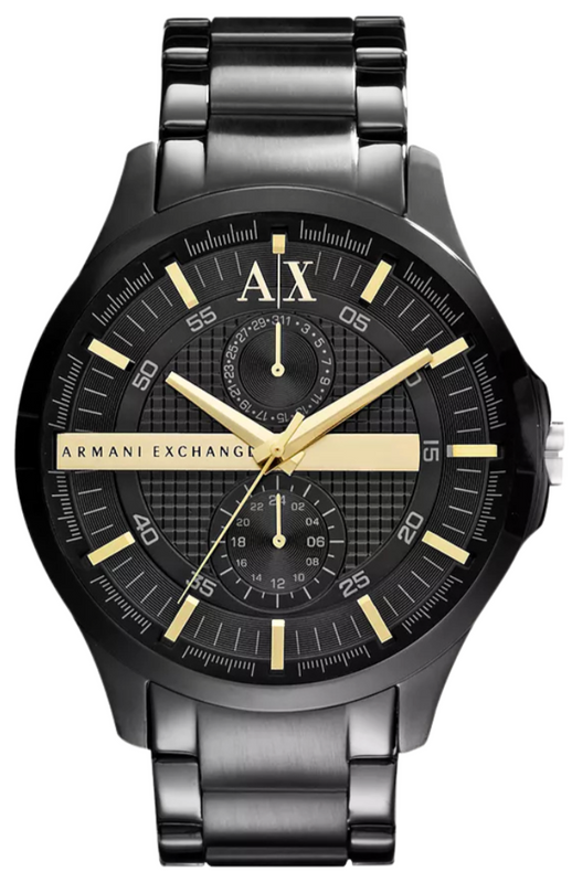  Shop Authentic Armani Exchange Hampton Chronograph Black Dial Black Steel Strap Watch For Men - AX2121 - Luxxuri