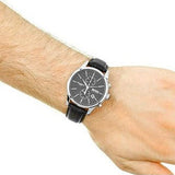  Shop Authentic Hugo Boss Jet Black Dial Black Leather Strap Watch for Men - 1513279 - Luxxuri