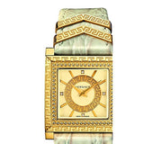  Shop Authentic Versace DV-25 Gold Dial Off White Leather Strap Watch for Women - VQF030015 - Luxxuri