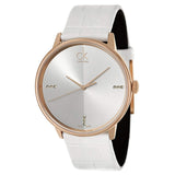  Shop Authentic Calvin Klein Accent White Dial White Leather Strap Watch for Men - K2Y2X6KW - Luxxuri