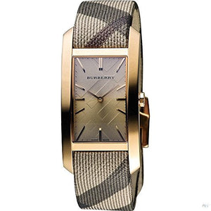  Shop Authentic Burberry The Pioneer Rose Gold Dial Haymarket Brown Leather Strap Watch for Women - BU9408 - Luxxuri